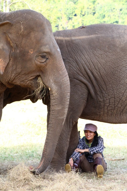 Die Besitzerin des Elephant Nature Parks