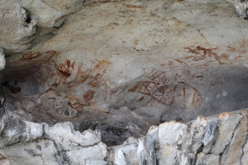 Diese Wandmalerei soll 3000 Jahre alt sein.