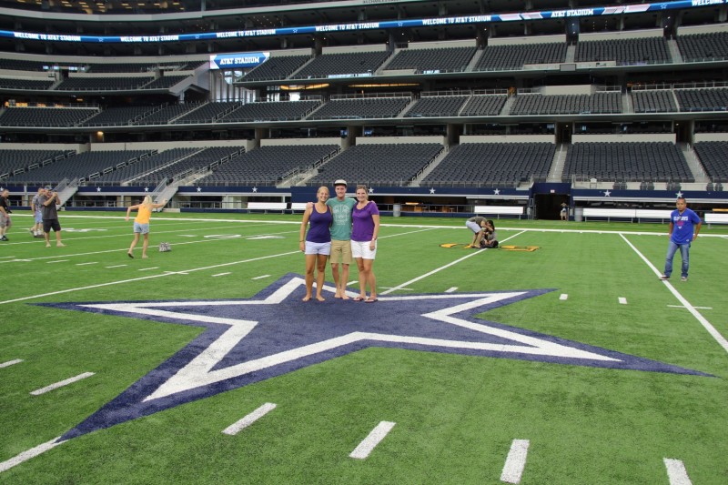 Auf dem berühmten Stern von den Dallas Cowboys (Football)